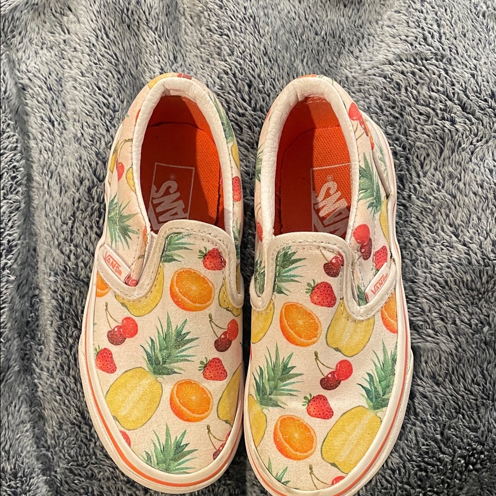 Vans Kids Tropical Fruit Slip-On Sneakers - Cream
